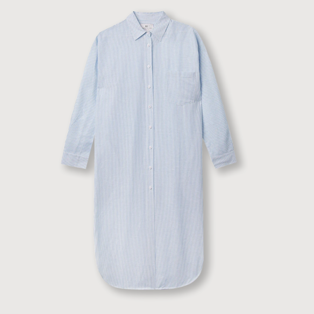 Resort Finest Shirt Dress Stripes Light Blue 