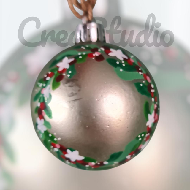 Boules vert/rose golde