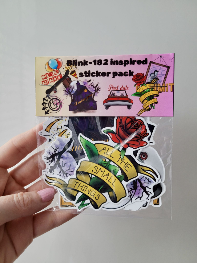 Blink 182 Pop Punk Tattoo Flash Stickers