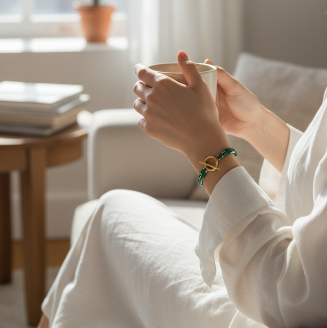 Bracelet Amandine Liberty Vert