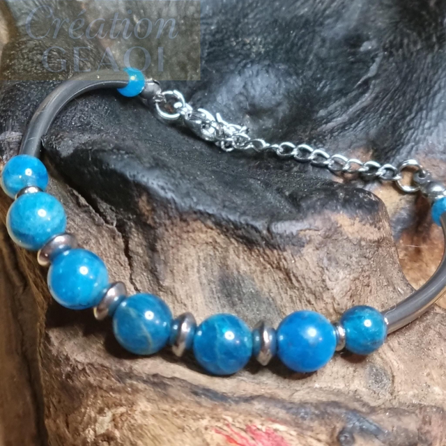 Jumelle Elegante apatite bleue