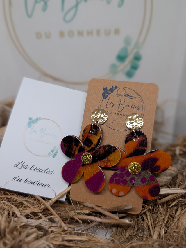 Boucles d'oreilles Baby Marguerite vernis bm106