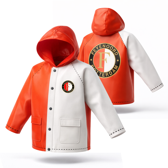 Feyenoord Kinder Regenjas PVC Rood-Wit