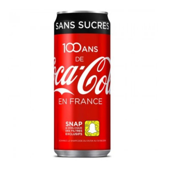 Canette coca cola zéro 33cl