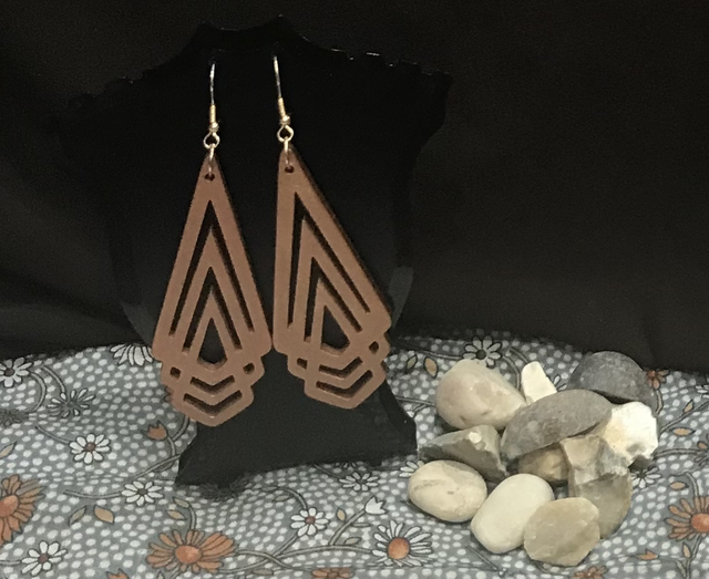 Brown Non Dangling Earrings-BRDE27