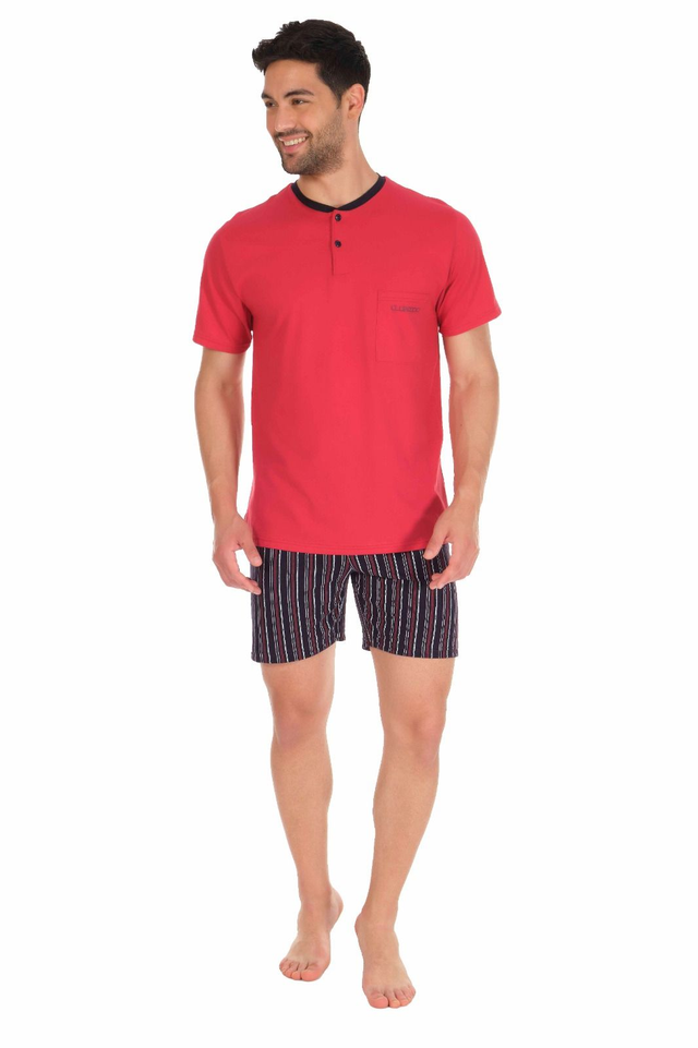 pigiama uomo cotone M/M amaranto gessato