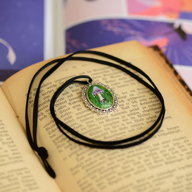 Inky Cap Mushroom Pendant