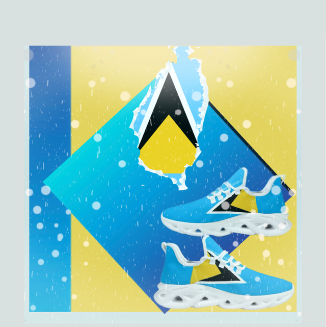 🇱🇨 UVF - ST LUCIA WHITE SOLE TRAINERS