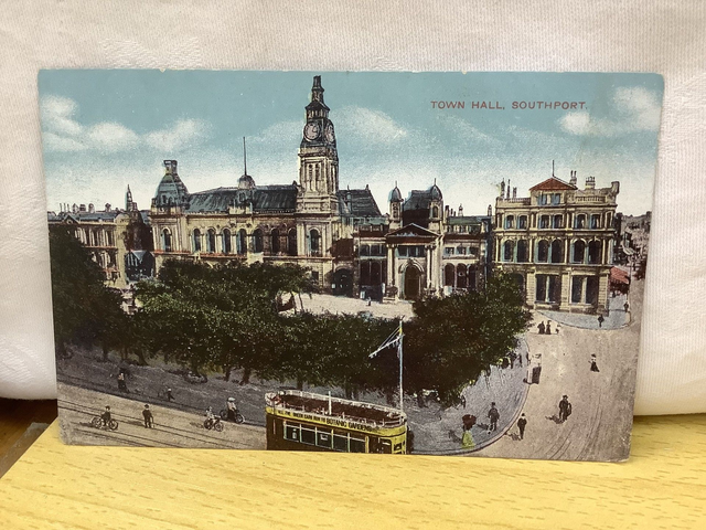 Southport, Town Hall, Lancashire, The Star Series G.D. &amp; D. L. Vintage Postcard. Our Ref No. R854 £2.50