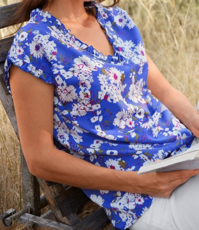 Blouse col volanté T36 (Blancheporte) 