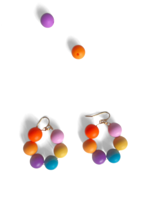 Boucles d’oreille Candy Crush  Moyenne Multicolores