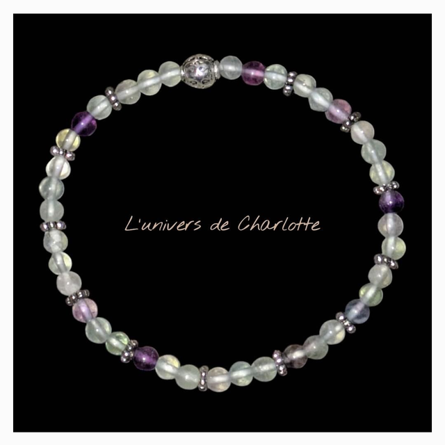 Bracelet &quot;Fluorite&quot; 4mm BR-114