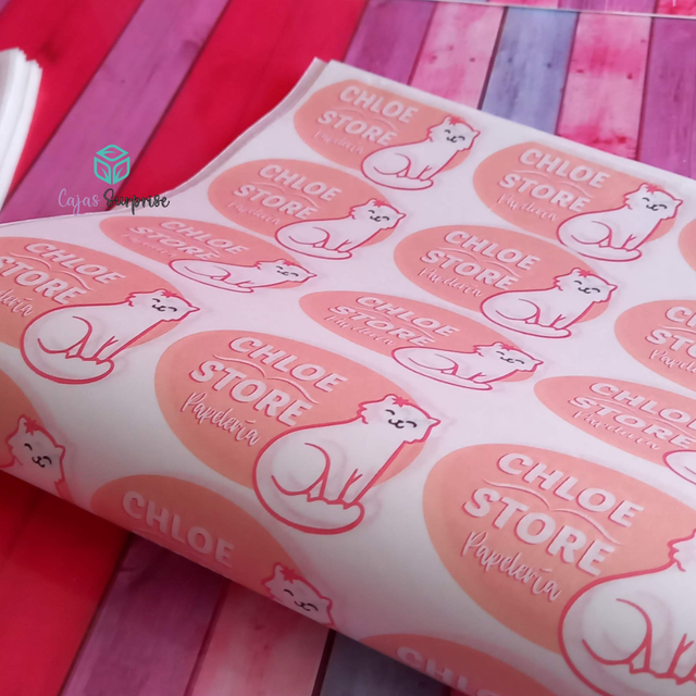 PAPEL MANTEQUILLA PERSONALIZADO CON TU LOGO O DISEÑO