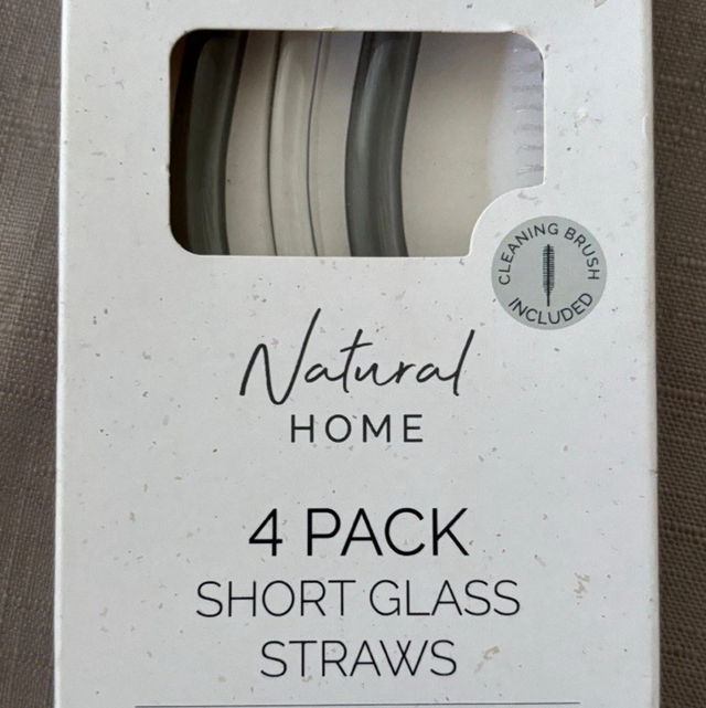 4 Pack Of Glass Straws