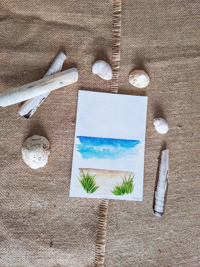 Carte paysage bord de mer