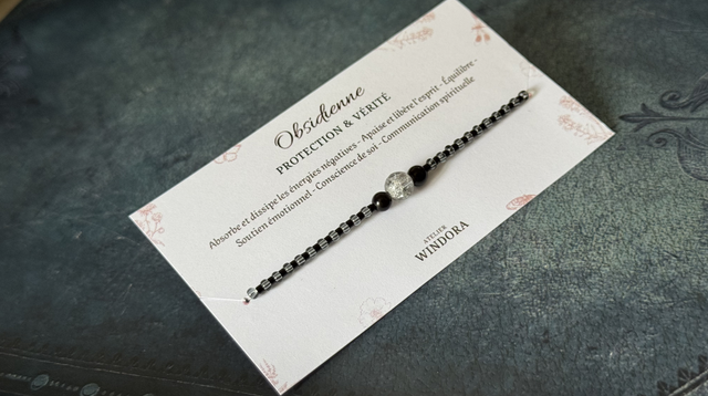 Bracelet élastique | Obsidienne 2