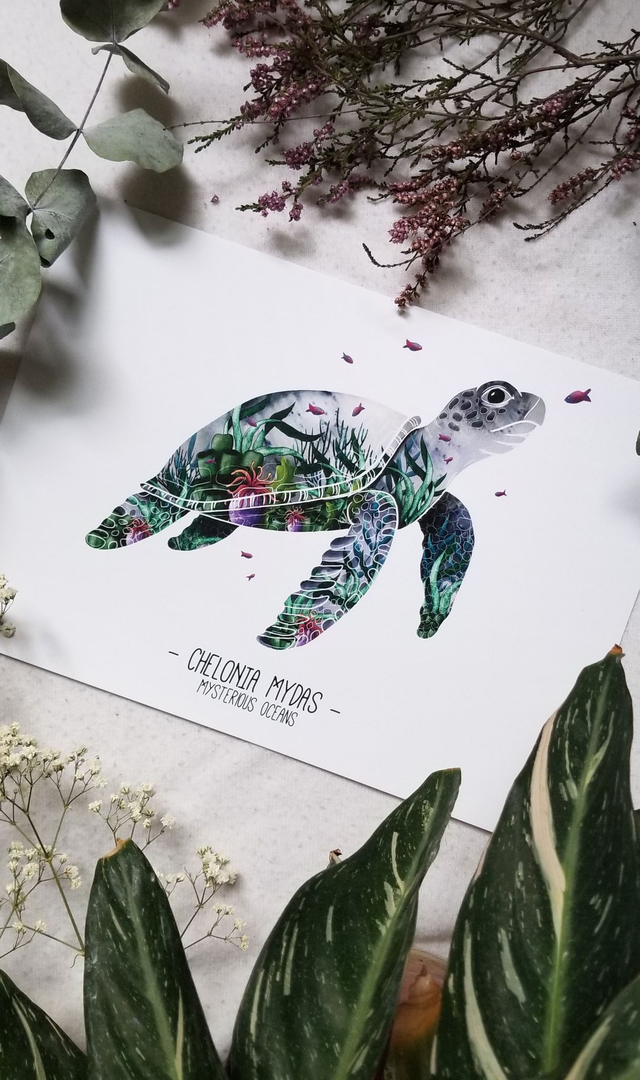 "Mysterious Oceans" Affiche A5, A4 ou A3