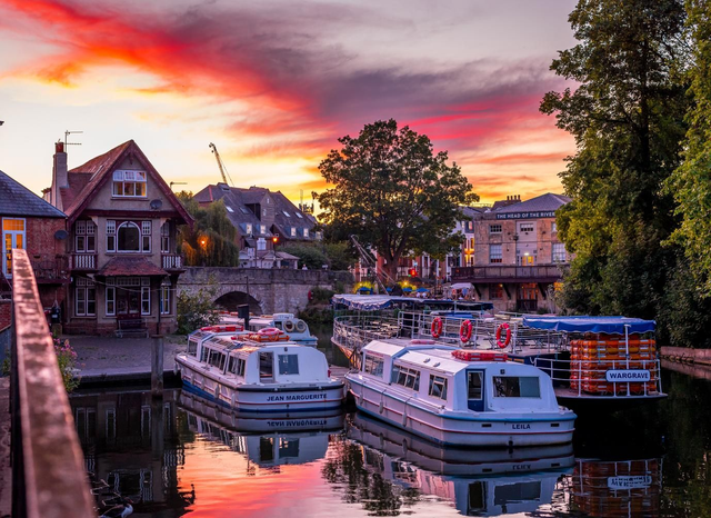 Oxford City Head Of The River Sunset 