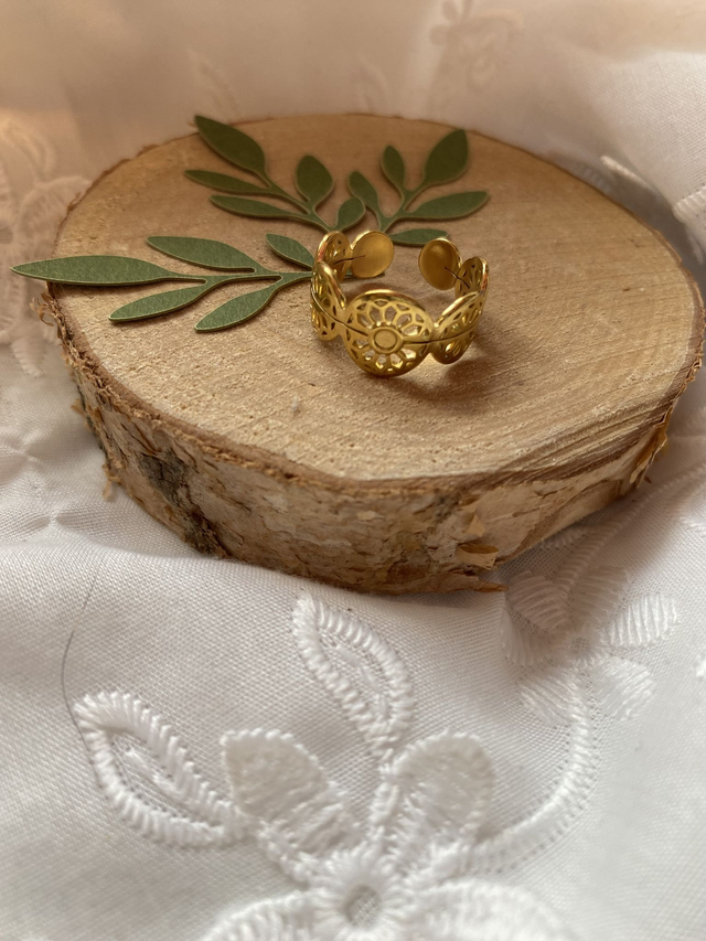 Bague anneaux dorés