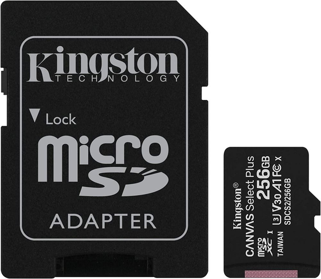 Kingston Canvas Select Plus 256GB Micro SD UHS-I Flash Card