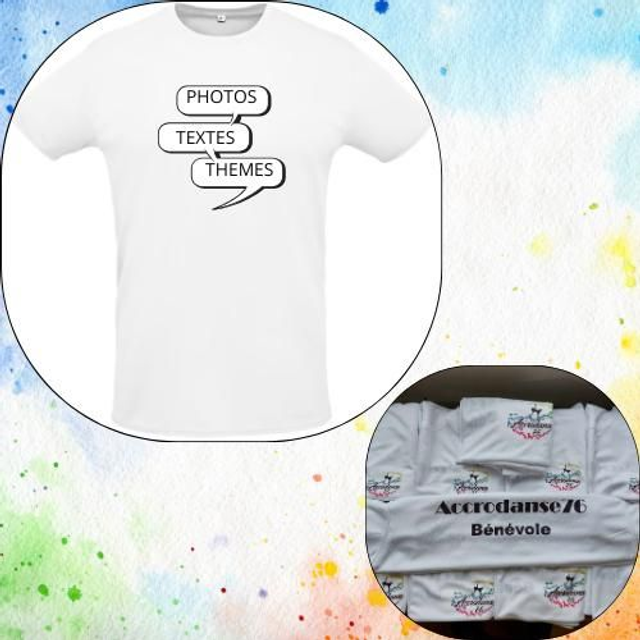 T-shirt polyester du 2xs au 2xl