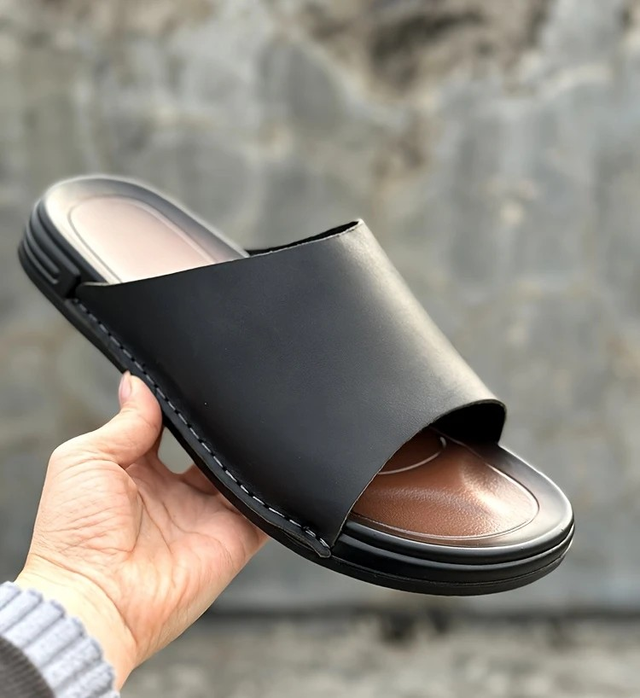 Men's Genuine Leather Flip-Flop Sandals