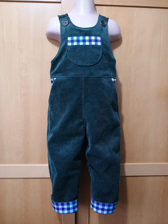 Dungarees - 2 yrs (92 cm).   Bottle green needlecord