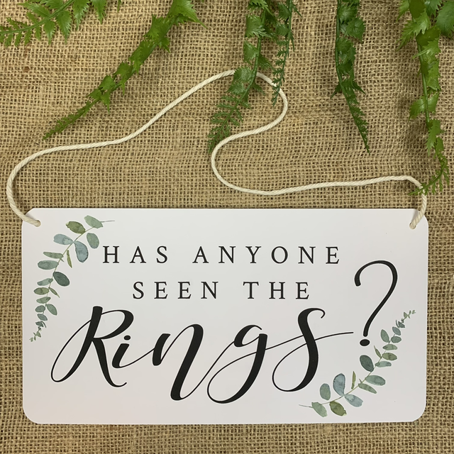 Eucalyptus aisle sign - funny wedding aisle sign for page boy, bridesmaid, usher