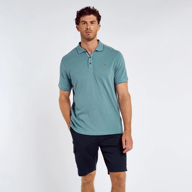 Dubarry Morrison Heren Tencel™ Polo - Azure Blue