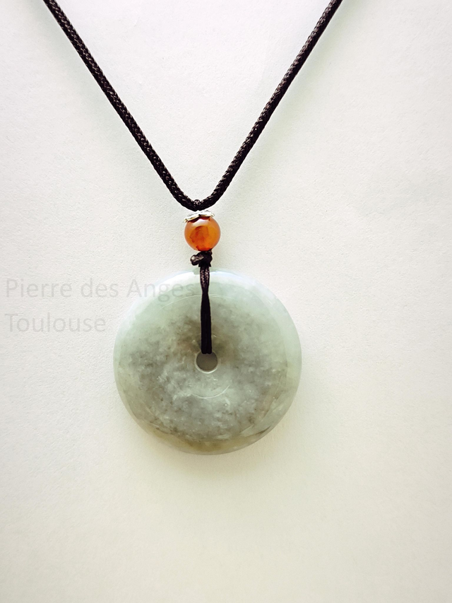 Pendentif - Lithothérapie - Pierre naturelle - Jade Birman