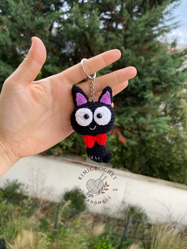 Jiji Cat Crochet Keychain - Studio Ghibli 