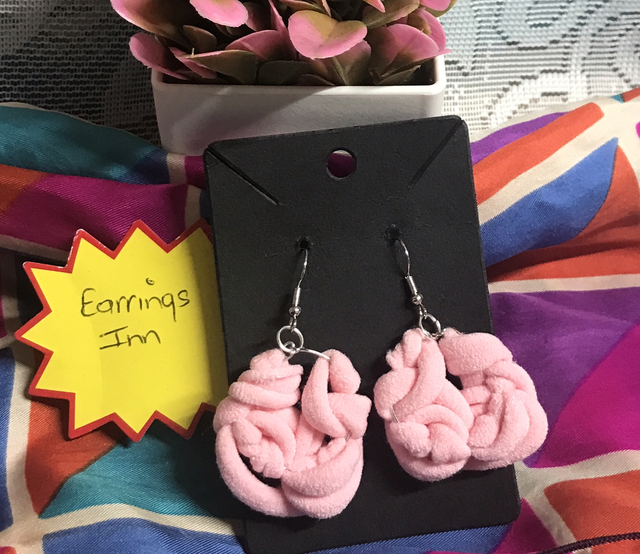 Pink Fabric Dangling Plain - PFE25