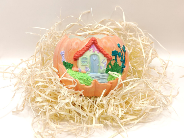 🎃🕯️ Pot Village Citrouille – Bougie parfumée