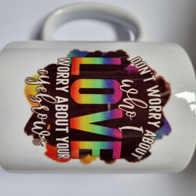 Worry About Your Eyebrows Pride 11oz Personalised Mug