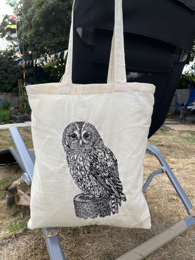 Bag - Owl Sketch Re-usable Shopping Tote