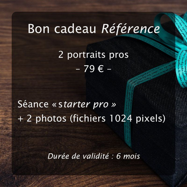 Bon cadeau portrait pro "Référence" - 2 photos