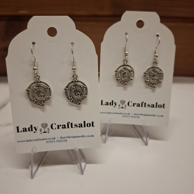Swirl with Stars Earrings