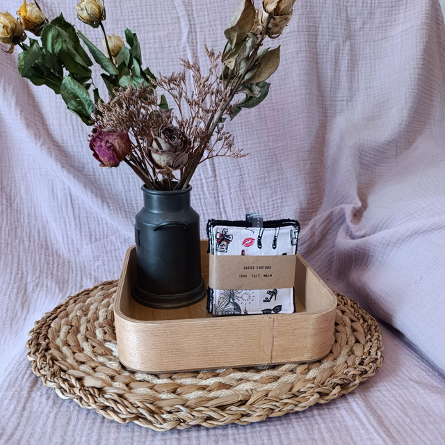 5 Cotons Lavables Paris Rose