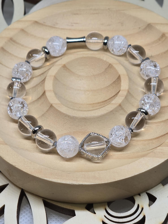 Bracelet Cristal de roche 0,8 cm 