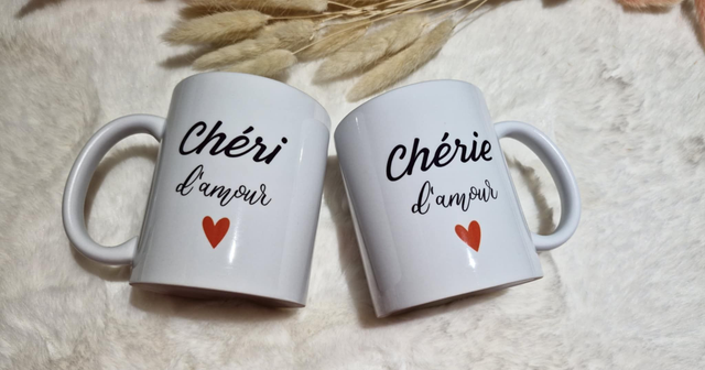 Mug " Ma chérie &amp; Mon chéri " 