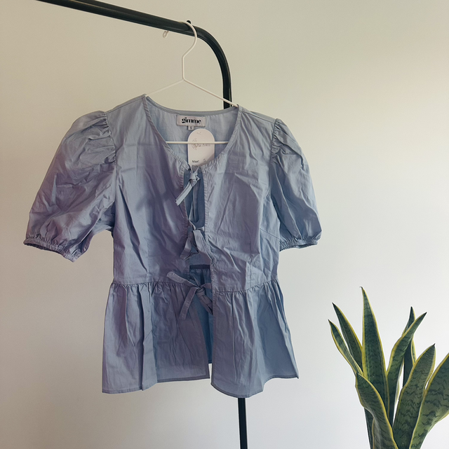 T-shirt strik blauw 