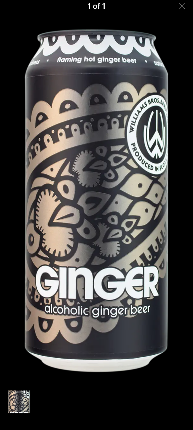 William bros Alcoholic Ginger beer 3.4% 440ml