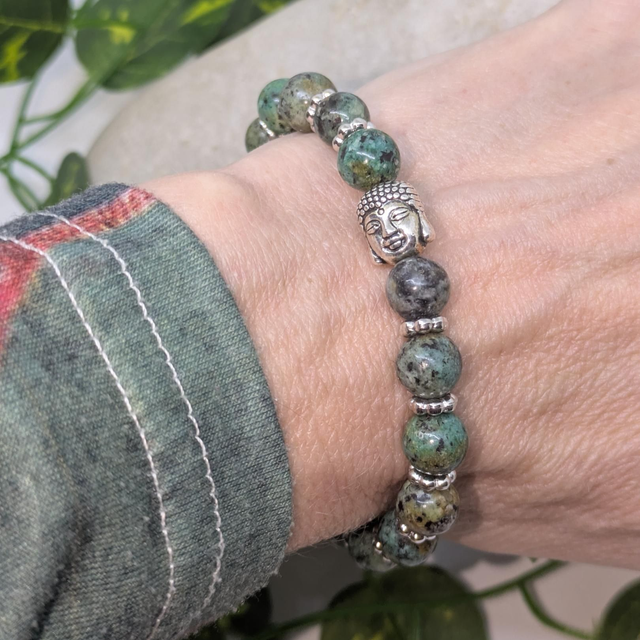 Bracelet "Turquoise africaine" 8mm BR-045