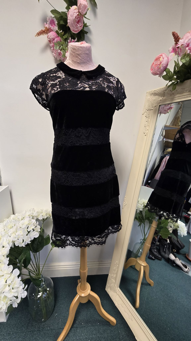 Black velvet dress