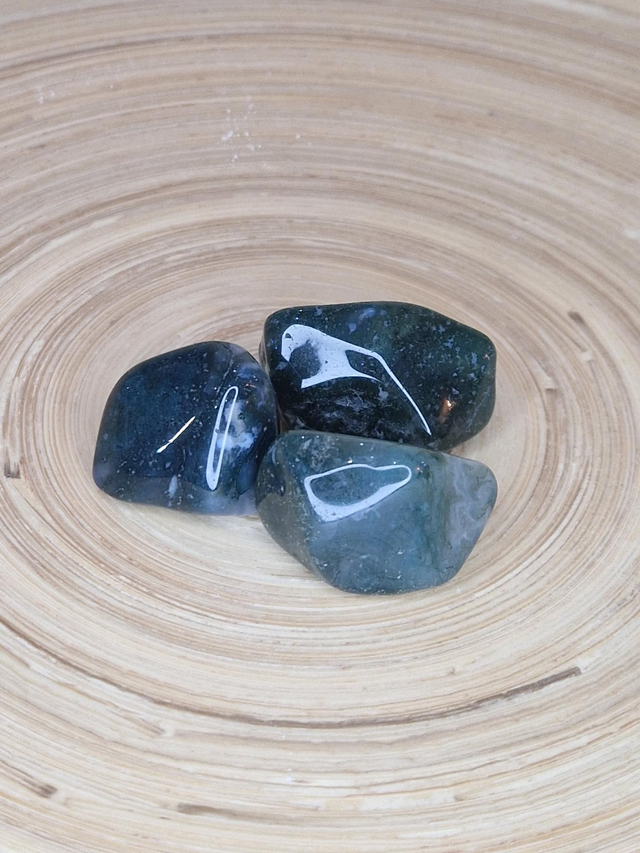 Agate mousse - Pierre roulée