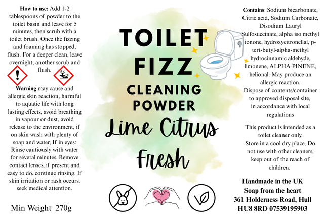 Handmade Toilet Fizz Cleaning Powder