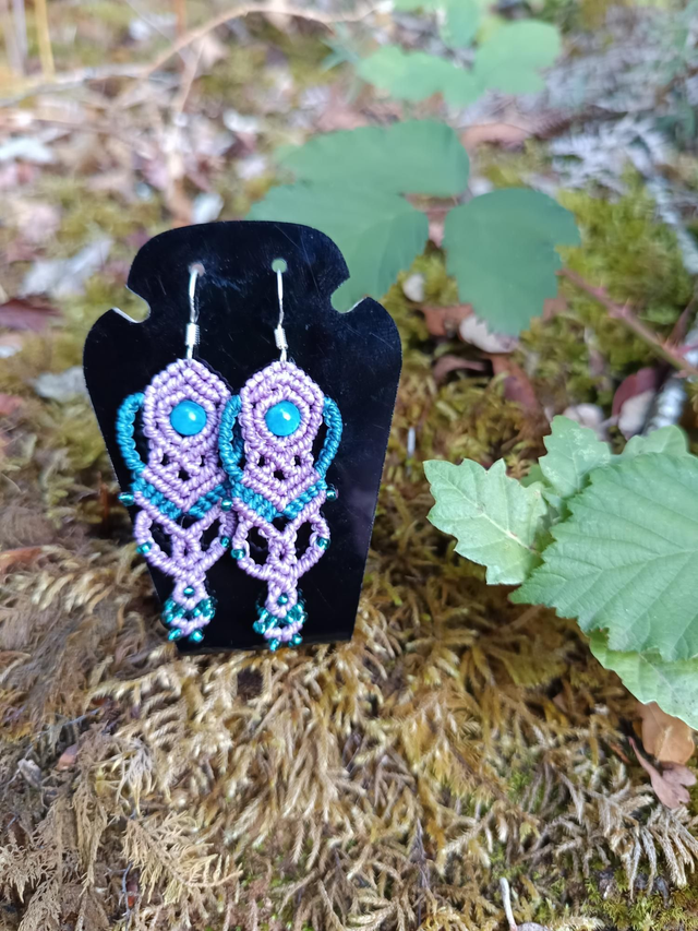 Boucle d oreille avec perle apatite