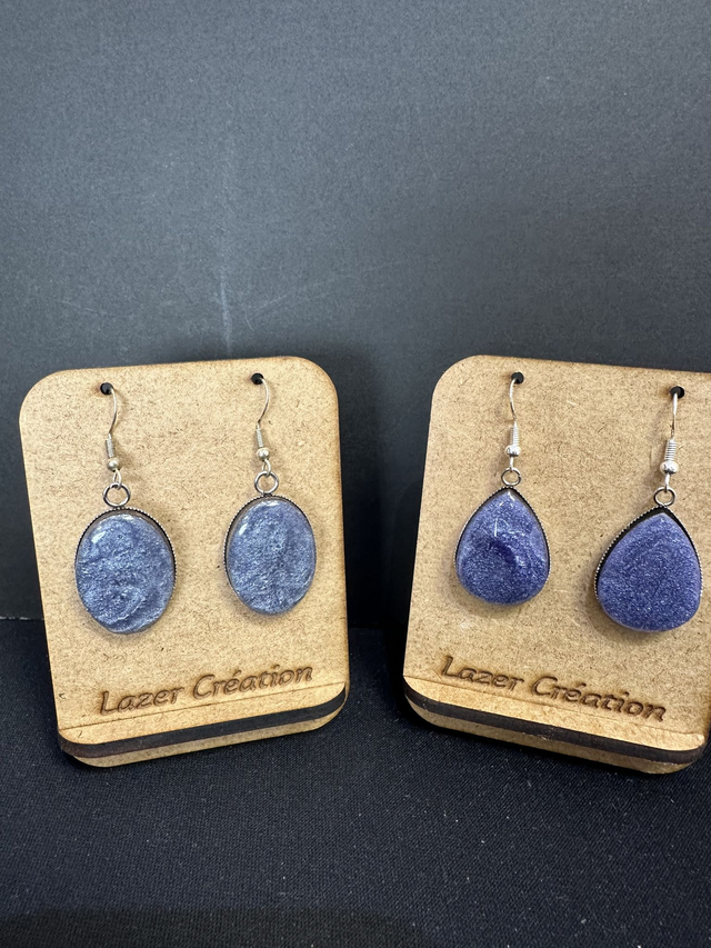 Boucles d'oreilles bois