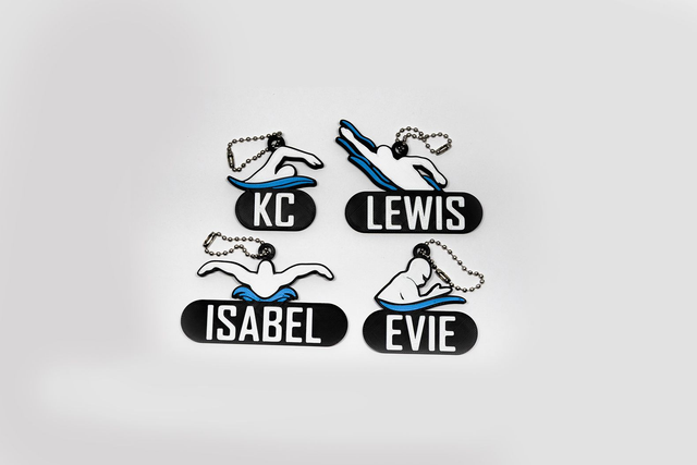 Swimming Keyring with Name