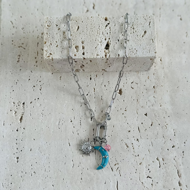 Ketting blauw maan 